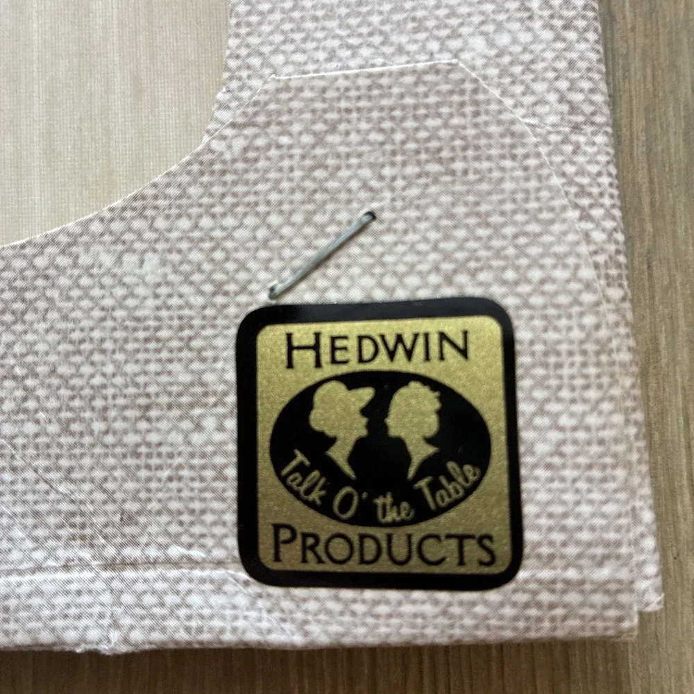 VTG Placemats 4 Hedwin Linen Pattern With Poppies Mid-century Modern Vinyl NOS